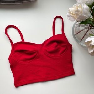 red crop top